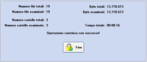 Schermata di PenProtect che indica la quantit di file, cartelle e dati della propria Pen Drive o Flash Memory che sono stati protetti o criptati