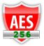 AES de 256 bit de encriptacin Logo